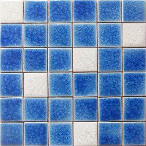 Gạch mosaic men rạn trộn màu 50×50 08