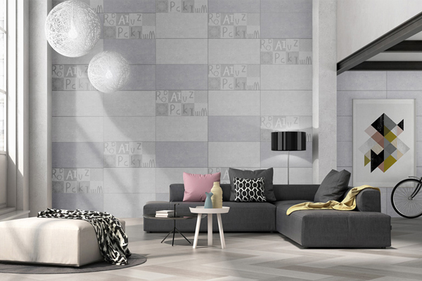 gạch ốp tường phòng khách 40x80