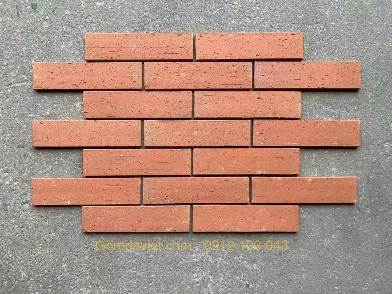 Gạch cổ ốp tường GDV24 – Màu đỏ cam